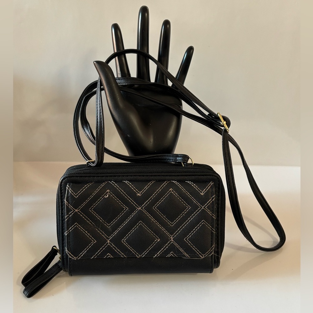 🦋2/25$ George Front Pocket Double Zip-Around Crossbody